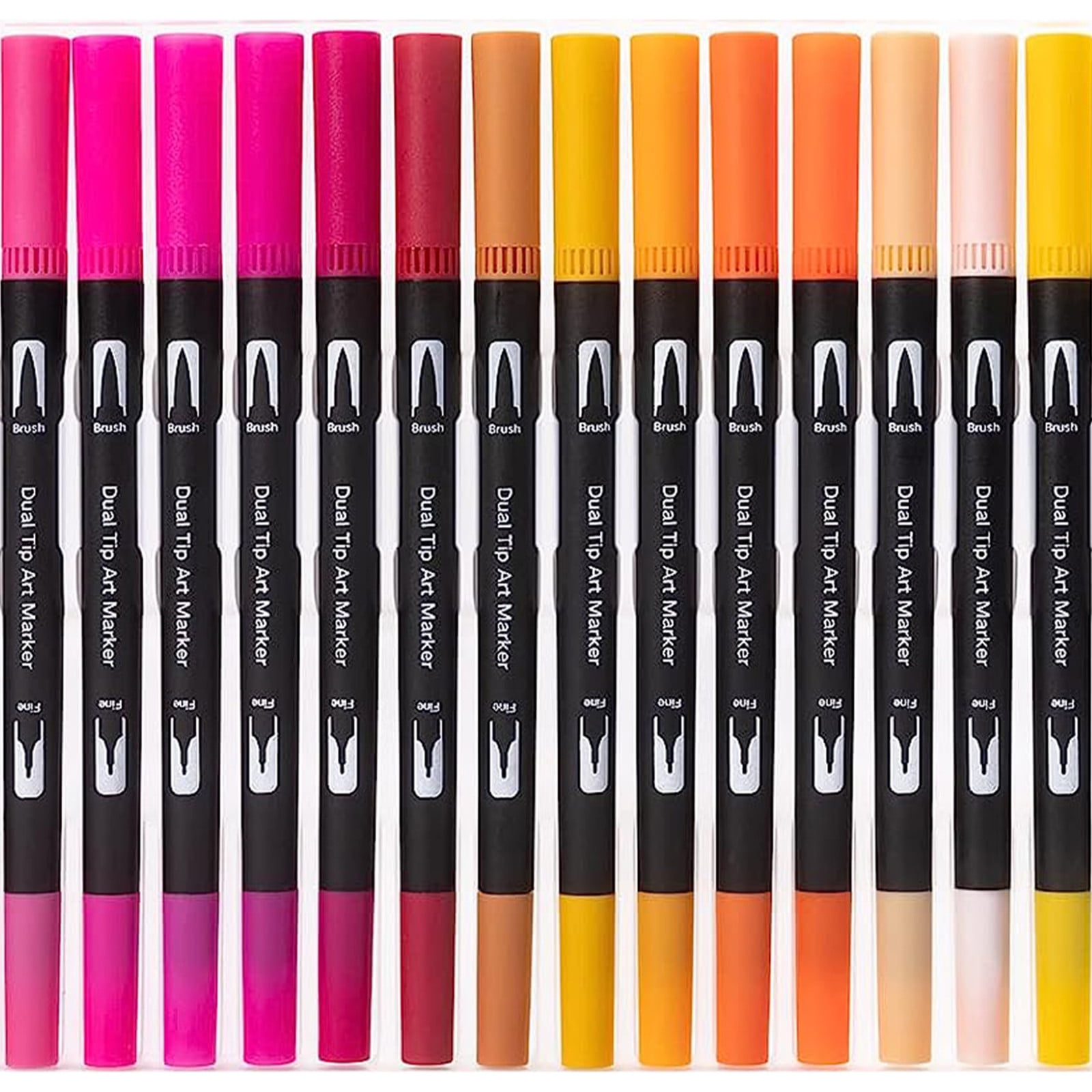 Innens Watercolor Brush Dual Tip Pens Brush Tip Water Soluble Marker Pen Set, 72 Colors