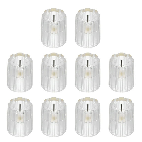 10pcs Clear Guitar Effect Pedal Knob, 5/8" Plastic Electric Guitar Knobs