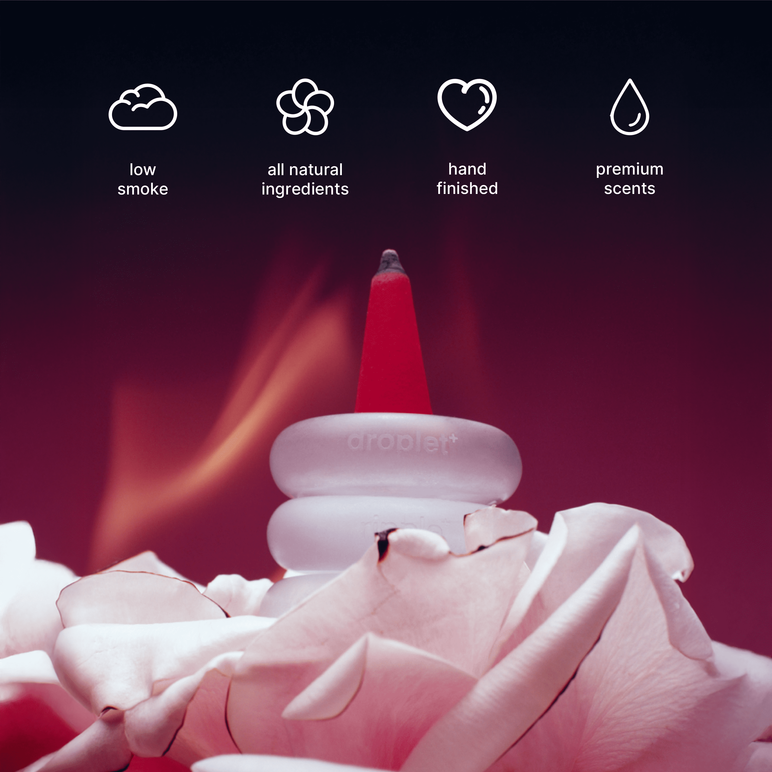 Droplet Rose Incense Drops, 26 Count