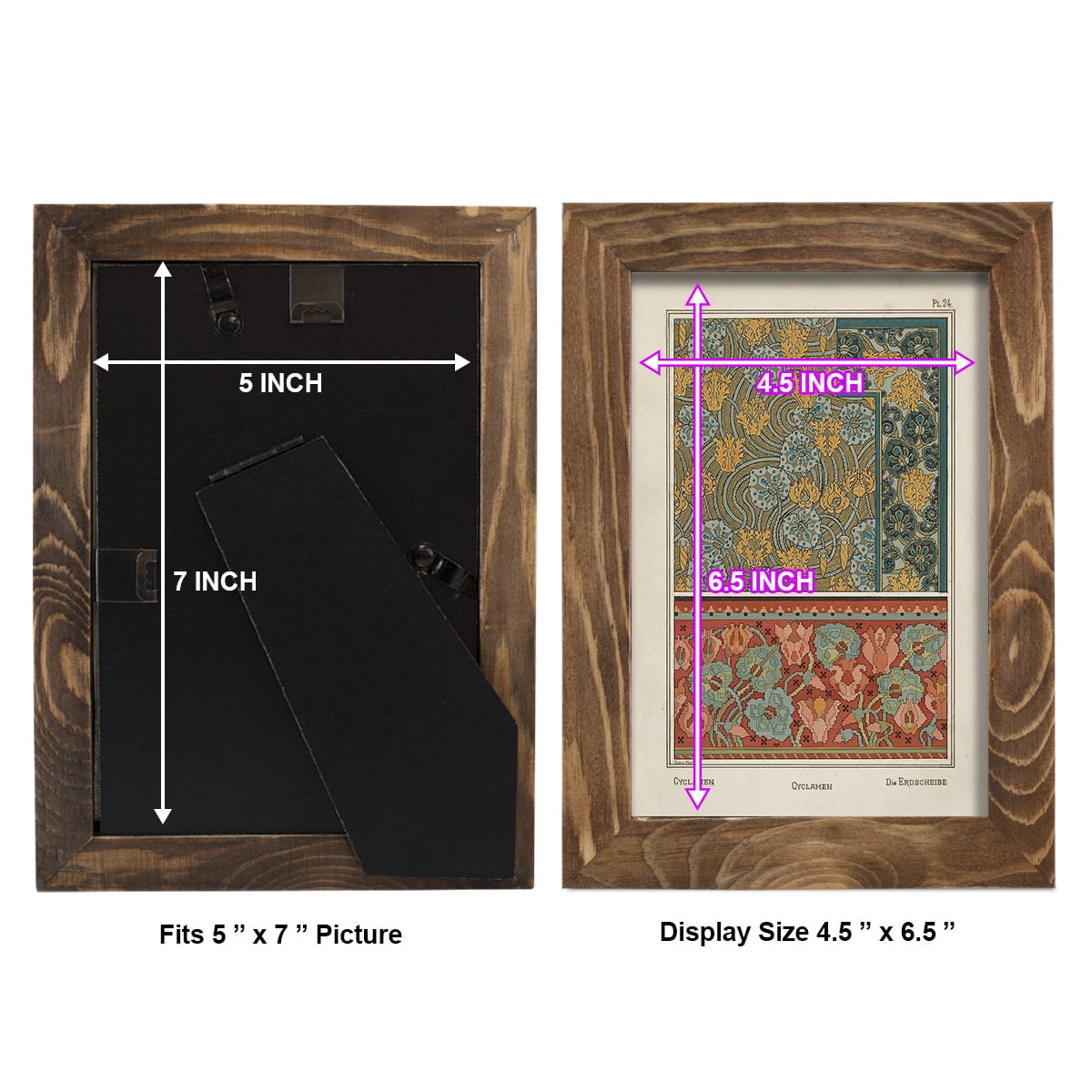 Nouveau Decorative I - Framed Print w/glass - Walnut