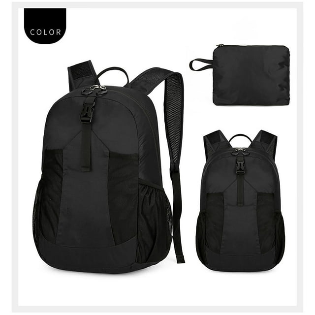 UsRHHA Sac à Dos Pliable Imperméable Léger 190 g, Sac de Jour en Nylon 20D Pliable pour Voyage Randonnée Camping, Sac de Transport Résistant à l'Eau