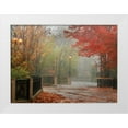 thumbnail image 3 of Vitaly Geyman 14x11 White Modern Wood Framed Wall Art Titled - Fall Plaza I, 3 of 5