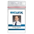 thumbnail image 3 of SICURIX Fermeture Éclair Porte-Badge d'Identité Scellable Vertical 50 Pack Transparent (Lot de 2) (47840), 3 of 4