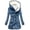 Navy, variant on WRKEKC Women's Hooded Toggle Coat Double Breasted Fleece Lined Mid-Length Solid Color Elegant Commute Parka for European and American Style Red XXL