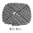 thumbnail image 1 of Cadena de bicicleta de 116 eslabones, 8 velocidades, cadena de ciclismo de una sola velocidad con hebilla de velcro y caja de almacenamiento para bicicleta de montaña y carretera., 1 of 14