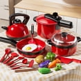 thumbnail image 2 of ICQOVD Pretend Kitchen Set Play Food Cutting Set Utensils Cookware Simulation Tool, 2 of 6