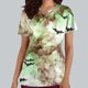 thumbnail image 2 of Tops Cortos para las Mujeres, Halloween Impreso en Cuello en V con Bolsillo, Moda Casual Manga Corta, 2 of 5