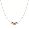 thumbnail image 1 of Gargantilla De Oro Italiano 14k Con Aros Tricolores, 1 of 8
