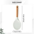 thumbnail image 2 of Silicone Rice Paddle with Wooden Handles, Non-Stick Rice Spoon, Mashed Potato Serving Spoon, Heat Resistant Cookware, Protects Surfaces with Gentle Head Design, 1 Pcs, 9.05x2.95", 2 of 8