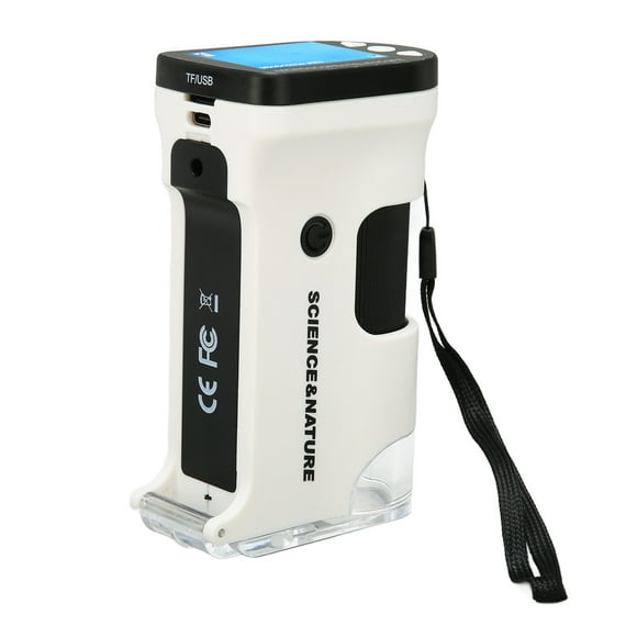 Pocket Microscope,Multifunction 800X 2inch LCD Color Screen Portable Micro With 2000mAh Battery For Plant Stone Coin