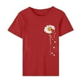 thumbnail image 4 of EQWLJWE Femmes Tops Casual Plus, Tops Summer for Women 2024 Vacances à la Mode, Femmes 2024 Spring et Summer Mode Motif Imprimé Col Rond T-shirt Top/Shirt, 4 of 6