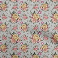 thumbnail image 1 of oneOone Cotton Poplin Gray Fabric Florals Craft Projects Decor Fabric Printed By The Yard 42 Inch Wide, 1 of 4