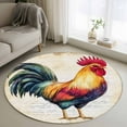 thumbnail image 2 of Rooster Round Area&nbsp;Rug 3.3ft Retro Chicken Farm Animal Rustic Country Non-Slip&nbsp;Washable Circle Rugs Soft Felt Indoor Floor Mat for Bedroom Kitchen Living Room Bathroom, 2 of 9