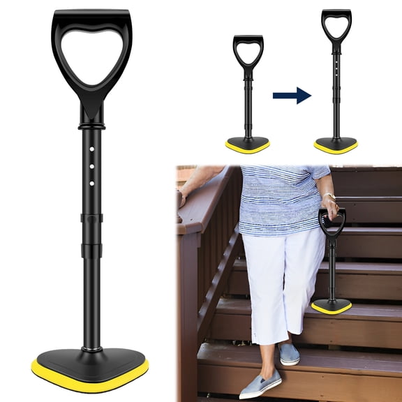 Threns Mobility Aids Tool,Adjustable Standing Assist Devices,Portability Standing Aid Device,Stable Supports Equipment for Seniors Elderly,Black