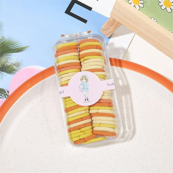 YQHZZPH 100/60 Hair Ties Girls Scrunchies Multicolored Hair Rubber Bands Hair Bands Colorful Elastic Hair Accessories Hair Rope Ponytail Hair Band Set Mini Hairb