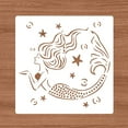 thumbnail image 4 of 12x12 Inches Mermaid Painting Stencils Sea Creature Stencils for Art Painting on Wood, Scrabooking Cardmaking and Wall Floor Decoration, 4 of 9