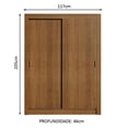 thumbnail image 3 of Ropero Closet Madesa Dallas 2 Puertas Corredizas 2 Cajones Marrón, 3 of 5