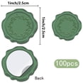 thumbnail image 2 of 100Pcs Leaf Wax Seal Stickers Branch Wreath Green Envelope Vintage Self Adhesive Sealing Label Decal Set for Gift Wrapping Greeting Cards Making Christmas Valentines Day Wedding Invitations DIY Leaf, 2 of 6