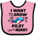 thumbnail image 3 of Inktastic I Want to Grow Up to Be a Pilot Like My Mommy Boys or Girls Baby Bib, 3 of 4