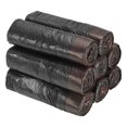 thumbnail image 1 of Unique Bargains 2-4 Gallon Small Trash Bags, 12 Rolls / 180 Counts Disposable Garbage Bags, Black, 1 of 6