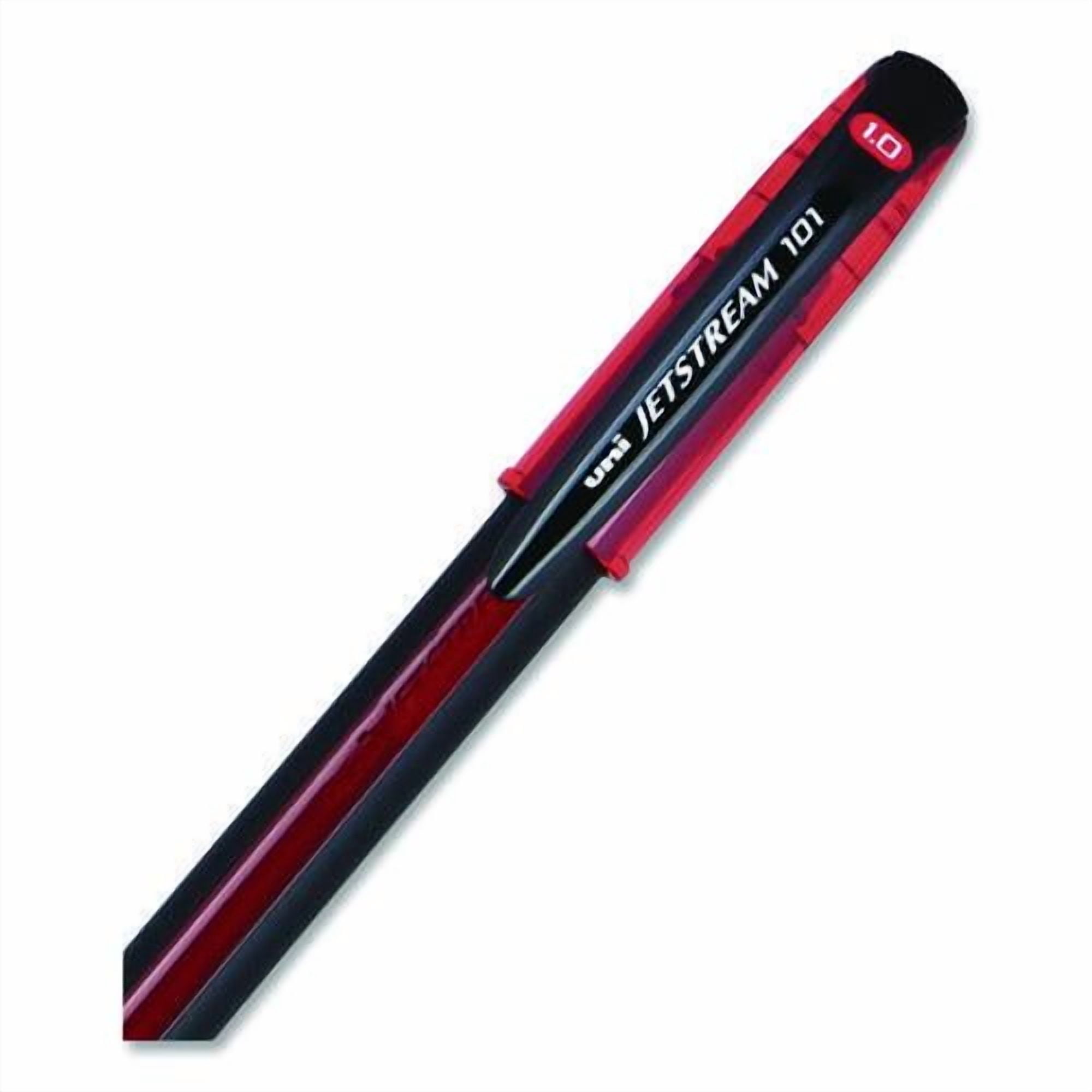 Jetstream 101 Hybrid Gel Pen, Stick, Bold 1 mm, Red Ink, Black/Red Barrel, Dozen | Bundle of 2