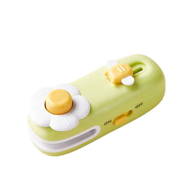 Dsscvnef Mini Bag Sealer 2 in 1 USB Rechargeable Heat Seal and Cutter Portable Vacuum Sealer Compact Sealing Machine Kitchen Tool for Food Storage Bags Household Snack Preservation