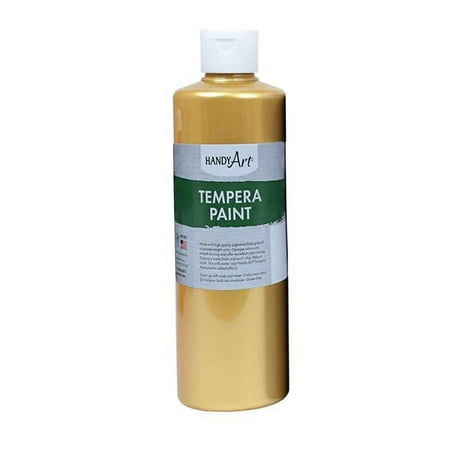 UPC: 0194629006229 | Rock Paint & Handy Art RPC231162-3 16 oz Metallic Gold Tempera Paint – 3 Each