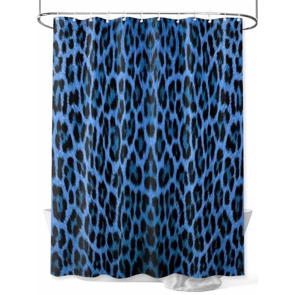 Retro Blue Leopard Shower Curtain Set ，Waterproof Fabric Shower Curtains Abstract Classic Texture Shower Curtains for Bathroom,Bathroom Decor 36"x72"