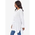 thumbnail image 4 of Roaman's Women's Plus Size Hand Crinkled Ruffle Pintuck Tunic, 4 of 4