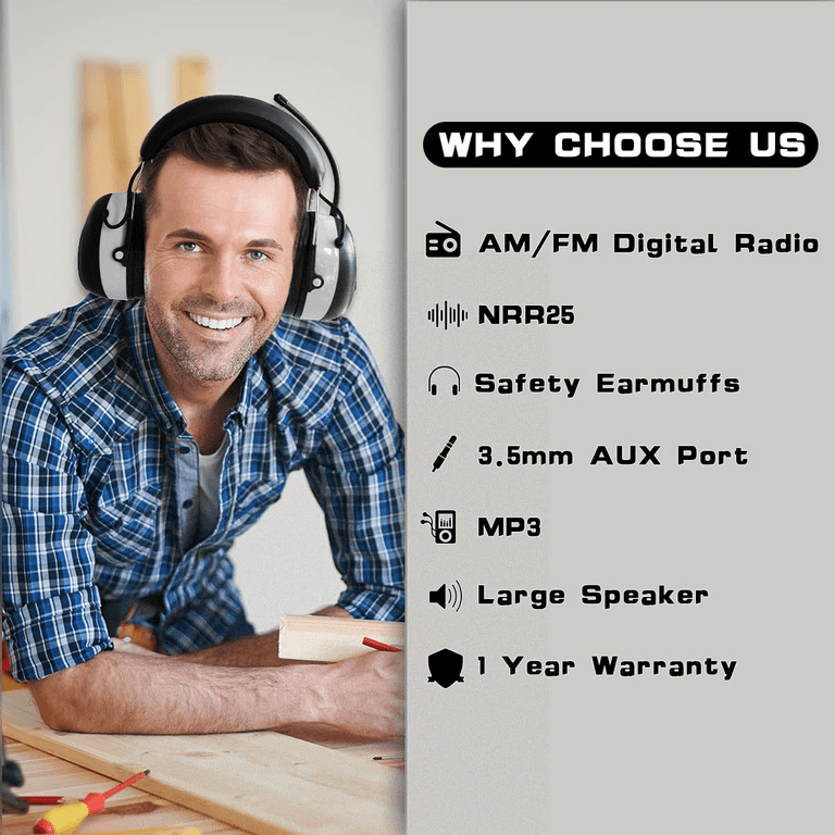 PROHEAR 027AM FM Radio Headphones with 25dB NRR photo 2