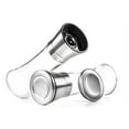 thumbnail image 6 of Premium Stainless Steel Salt and Pepper Grinder Set of 2- Brushed Stainless Steel Pepper Mill and Salt Mill, 6 Oz Glass Tall Body, 5 Grade Adjustable Ceramic Rotor- Salt and Pepper Shakers By Levav, 6 of 7