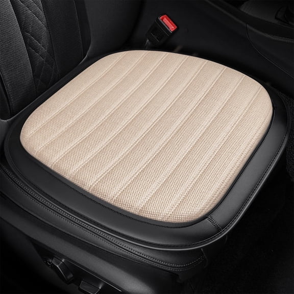 Breathable Mesh Car Seat Cushion | 4-Season Universal Half Seat Cover | Linen Material for Enhanced Comfort & Airflow | 50x50cm Size