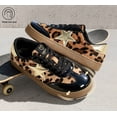 thumbnail image 4 of LUCKY STEP Womens Fashion Star Sneakers Wide Toe Lace Up Casual Shoes,Leopard, 4 of 11