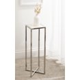 thumbnail image 6 of Kate and Laurel Jaspur Modern Glam Drink Table, 7 x 7 x 21, White and Silver, Decorative Metal and Marble Accent Martini Cocktail Table for Display and Storage, 6 of 6