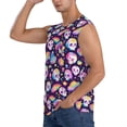 thumbnail image 3 of Balery Skull colorful mushroom rainbow Camisetas sin mangas para hombre, absorbe la humedad y protege contra el mal olor.-X-Large, 3 of 7