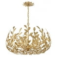 thumbnail image 3 of Crystorama Broche 6 Light Antique Gold Chandelier - 27"W x 19"H x 27"D, 3 of 10