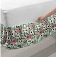 thumbnail image 2 of Vintage Rose Bed Skirt, Rhythmic Victorian Look Flowers Rustic Composition, Elastic Bedskirt Dust Ruffle Wrap Around for Bedding Decor, 4 Sizes, Blush Emerald, by Ambesonne, 2 of 2