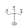 thumbnail image 2 of Aspen Creative 16304-11, Nickel Aluminum Solid Candle Holder, Table Decorative Candle Stand for Wedding, Dinning, Party, Home Decor, 12-1/4" L x 4-1/4" W x 13-3/4" H, 2 of 4