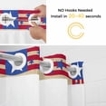 thumbnail image 5 of 4th of July American Flag Love Heart No Hook Shower Curtain Waterproof,Bathroom Curtains with Snap in Liners and See Through Top Window,Stripes Independence Day Bathtub Curtains Shower 72"Wx84"L, 5 of 8