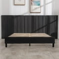 thumbnail image 6 of ZAFLY King Bed Frame with Oversized Headboard | Velvet Tufted Adjustable Height Furniture | High Upholstered Platform Bed Frame (King Size, Dark Grey), 6 of 9