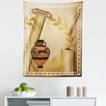 thumbnail image 1 of Retro Tapestry, Antique Greek Columns Vase Olive Branch Hellenic Heritage, Fabric Wall Hanging Decor for Bedroom Living Room Dorm, 5 Sizes, Pale Brown Cinnamon, by Ambesonne, 1 of 1