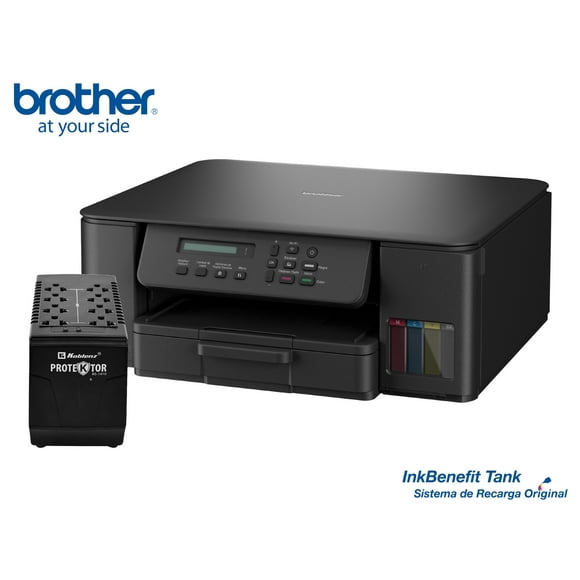 Impresora Multifuncional Brother T530 Inalámbrica Sistema de Tinta Continua a Color Dúplex + Regulador Protektor