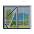 thumbnail image 3 of Yannianjz 3Pcs Adjustable Window Screen, Fine Mesh Stainless Steel Window Net, Removable Zippered Insect Screen Protector for Windows and Doors, 39 x 47 Inches White Frame, 3 of 9