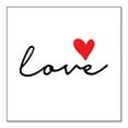 thumbnail image 1 of DistinctInk Custom Bumper Sticker - 4" x 4" Decorative Decal - White Background - Love Heart Black & Red, 1 of 2
