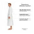thumbnail image 4 of Boca Terry Mens Plush Robe, Big & Tall Bathrobe for Men, Warm Luxury Microfiber Robe - XXXXL (4XL), White, 4 of 4