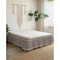 thumbnail image 2 of Country Star Plaid Wrap Around Bed Skirts for Queen Bed 16" Drop,Bed Skirt with Adjustable Elastic Belt Dust Ruffle Bed Valance for Bedroom Hotel Black Retro American Farm Barn Berry Bed Frame Cover, 2 of 7