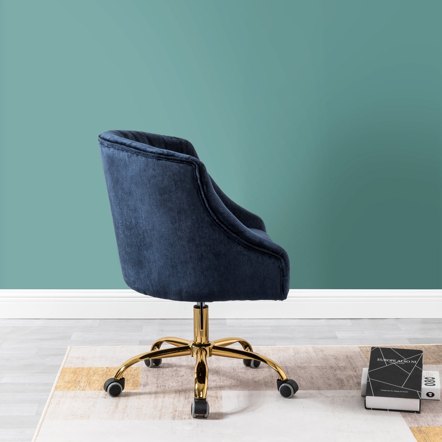 Lydia Tufted Velvet Upholstery Mid Century Modern Task Chair for Home