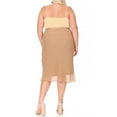 thumbnail image 3 of Women's Plus Size High Rise Chiffon Overlay Maxi Draped Skirt with Waist Tie Accent, 3 of 6