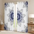 thumbnail image 2 of Feelyou Damask Blackout Curtains Set of 2 (52x84 Each), Mandala Boho Window Curtains, 2 of 6