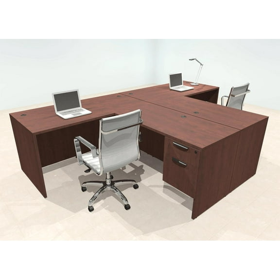 Two Person Modern Office Workstation Desk Set, #OT-SUL-SPN54